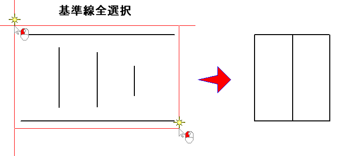 全てを選択した時の包絡処理の結果