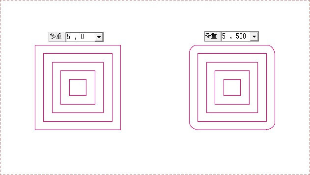 多重矩形の指定方法